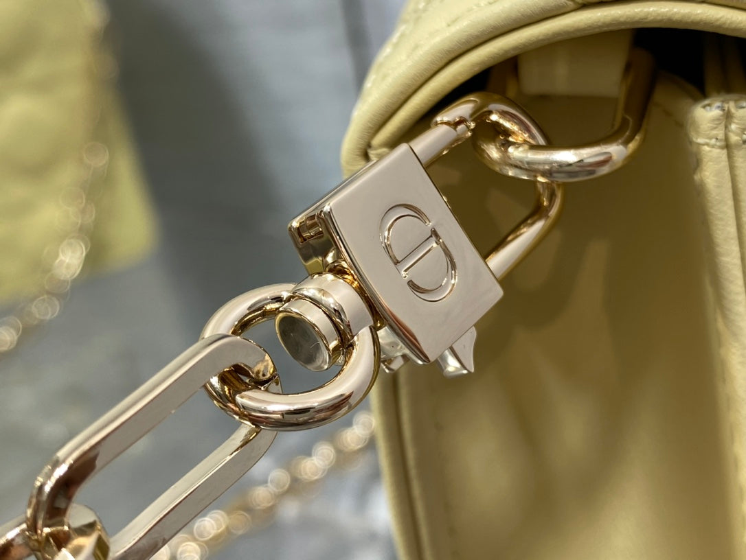 MY CD 24 TOP HANDLE BAG LIGHT YELLOW LAMBSKIN