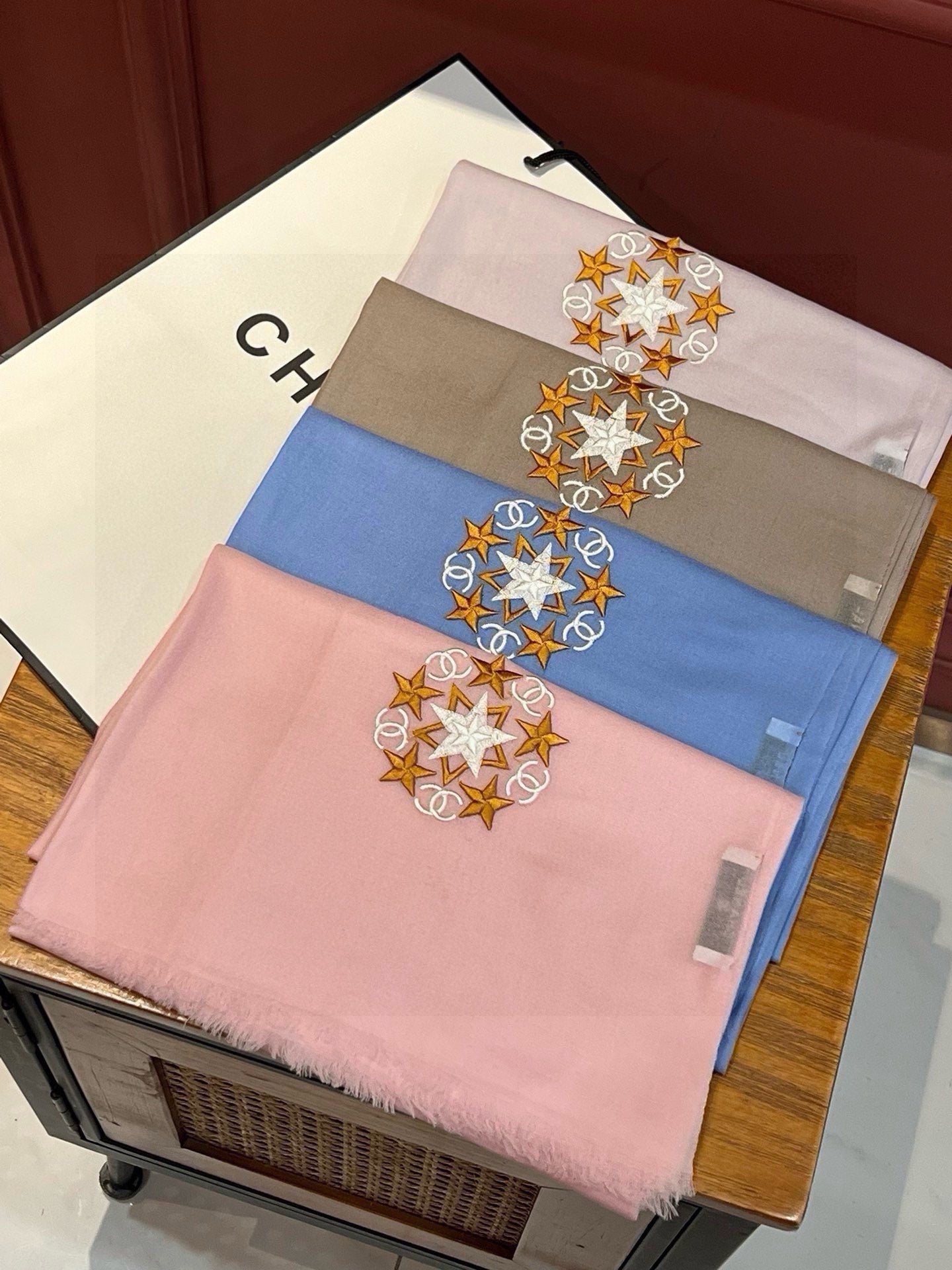 CC Scarf 200 CM In Pink Linen Fabric 407086