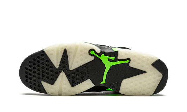 Nike Air Jordan 6 Retro Black Neon Green Velvet Leather