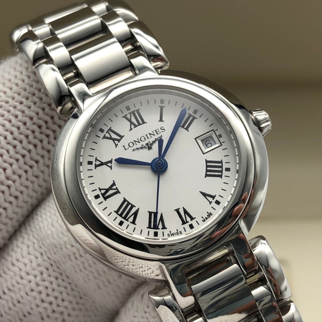 PRIMALUNA 30MM QUARTZ STAINLESS STEEL CASE WHITE DIAL