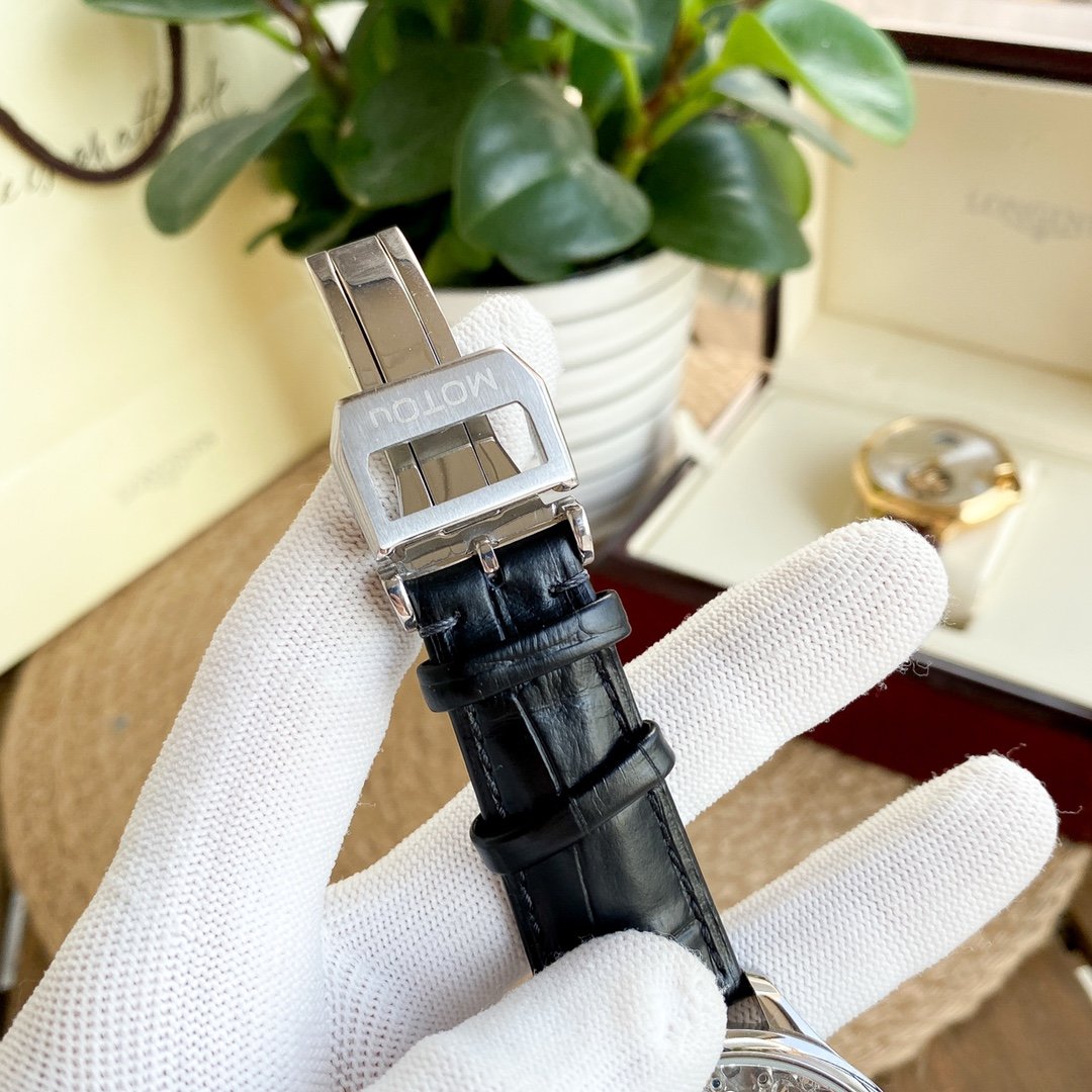 PORTUGUESE 42MM SKELETON DIAL LEATHER STRAP
