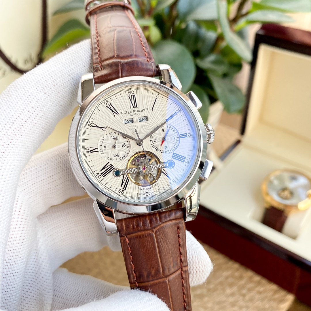 PATEK ANNUAL CALENDAR 42MM LEATHER STRAP