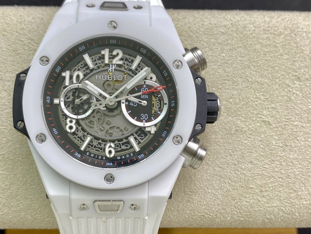 BIG BANG UNICO 44 WHITE CERAMIC BLACK DIAL