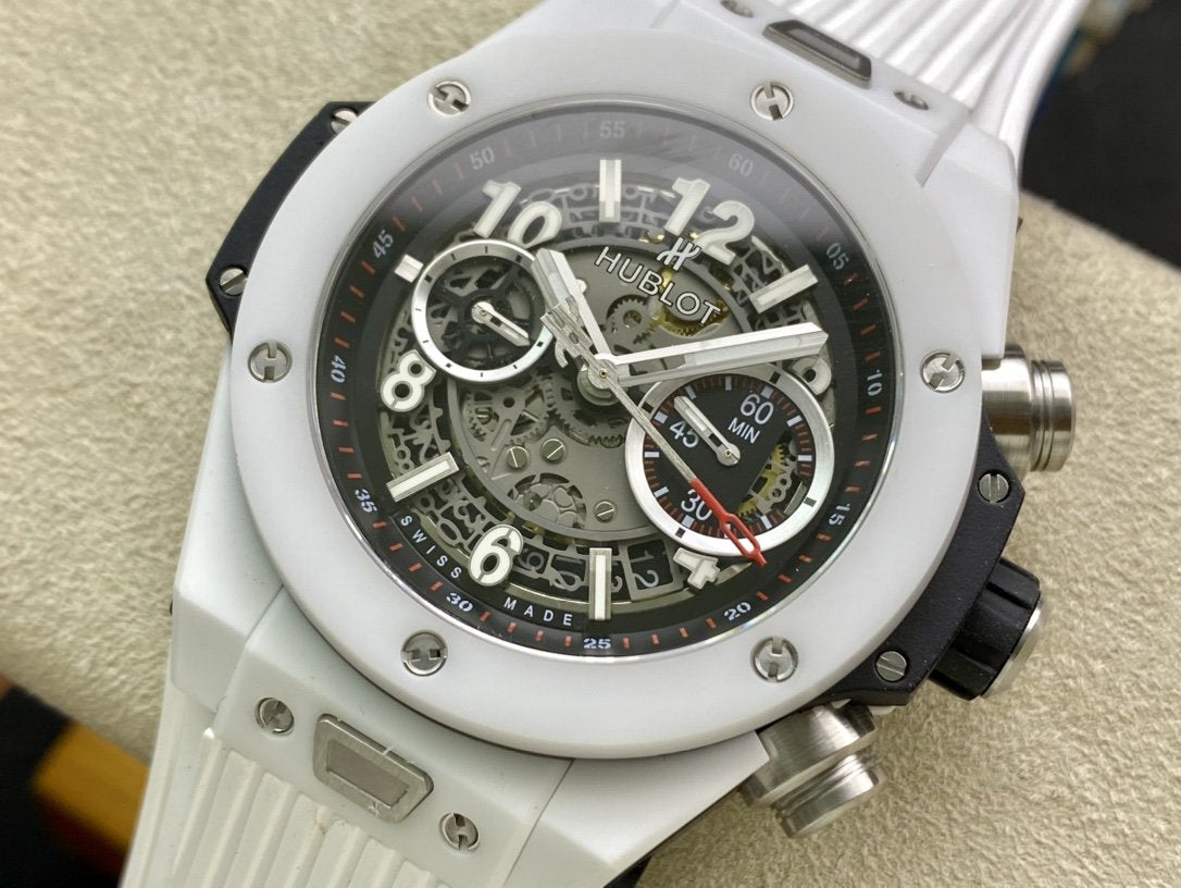 BIG BANG UNICO 44 WHITE CERAMIC BLACK DIAL