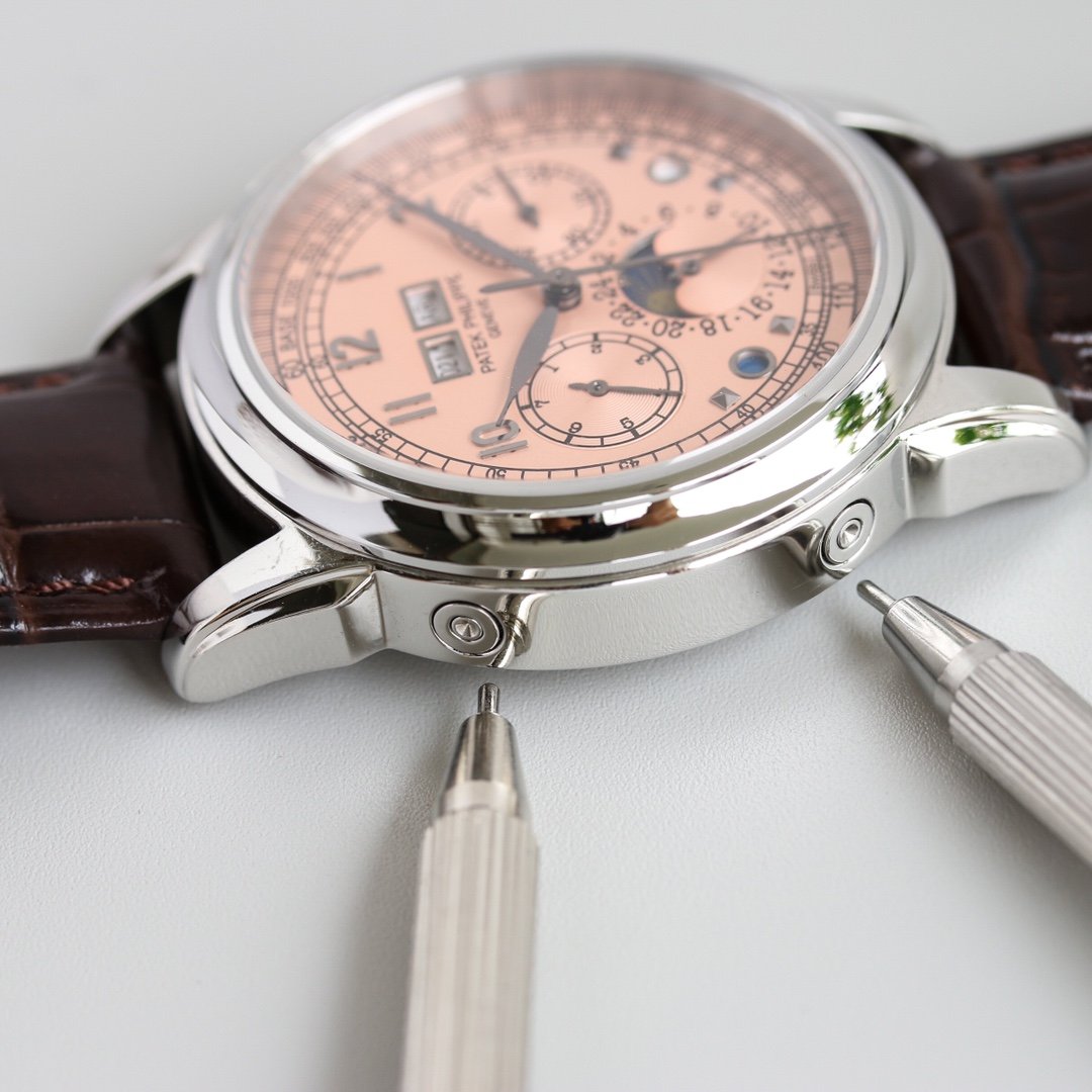 PATEK GRAND COMPLICATION STAINLESS STEEL PINK DIAL