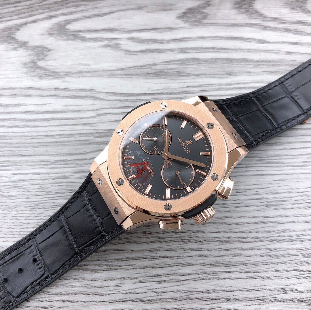CLASSSIC FUSION 45 CHRONOGRAPH ROSE GOLD BLACK DIAL