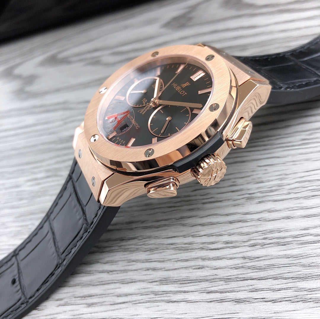 CLASSSIC FUSION 45 CHRONOGRAPH ROSE GOLD BLACK DIAL
