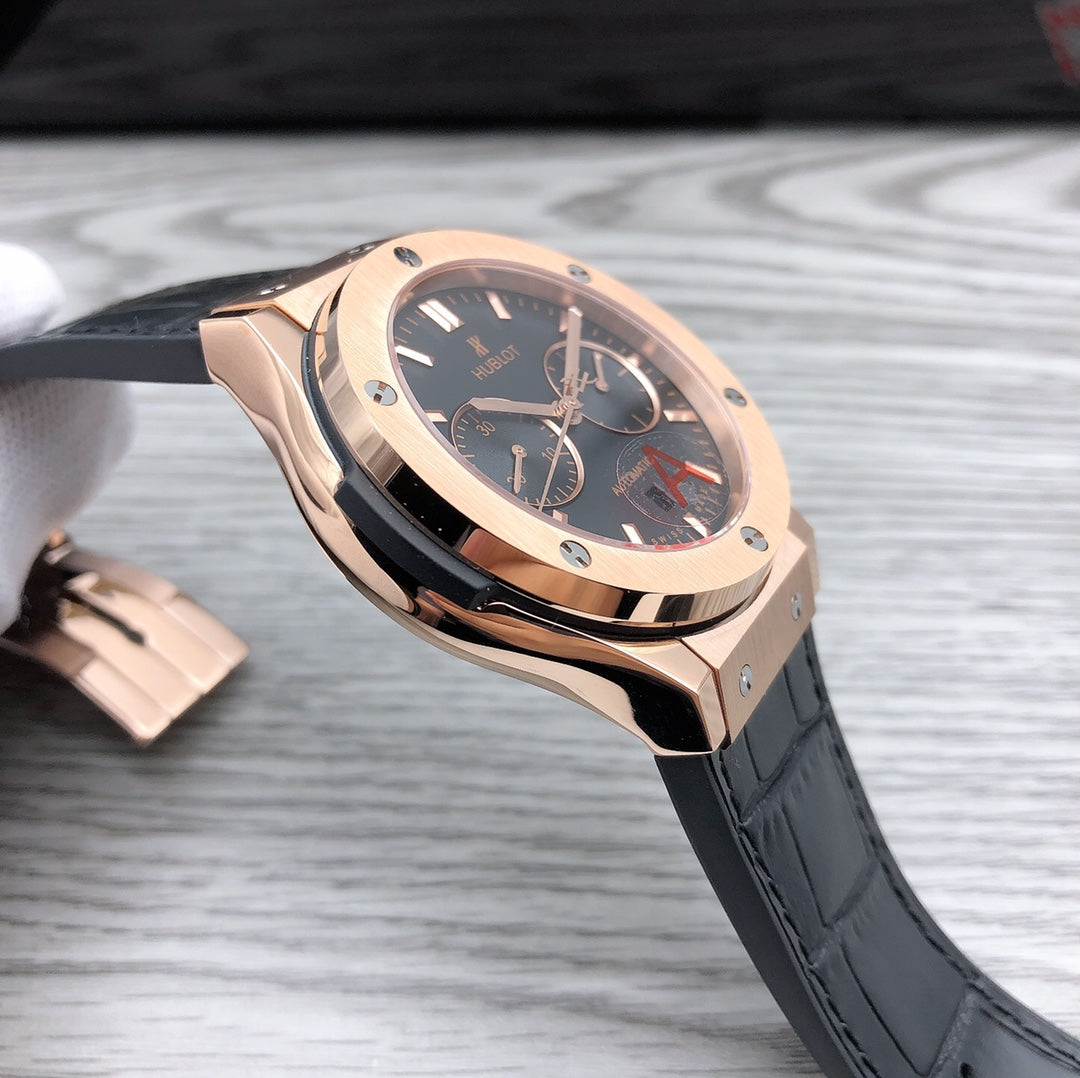 CLASSSIC FUSION 45 CHRONOGRAPH ROSE GOLD BLACK DIAL