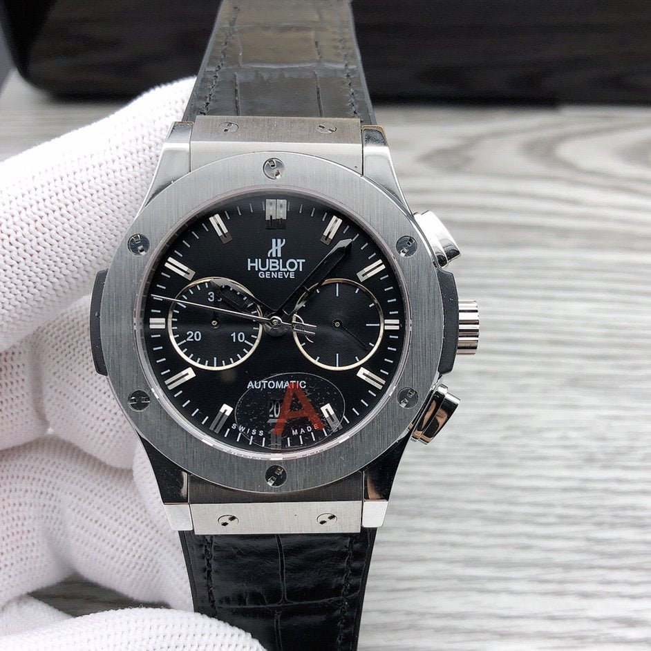 CLASSSIC FUSION 45 CHRONOGRAPH STEEL BLACK DIAL
