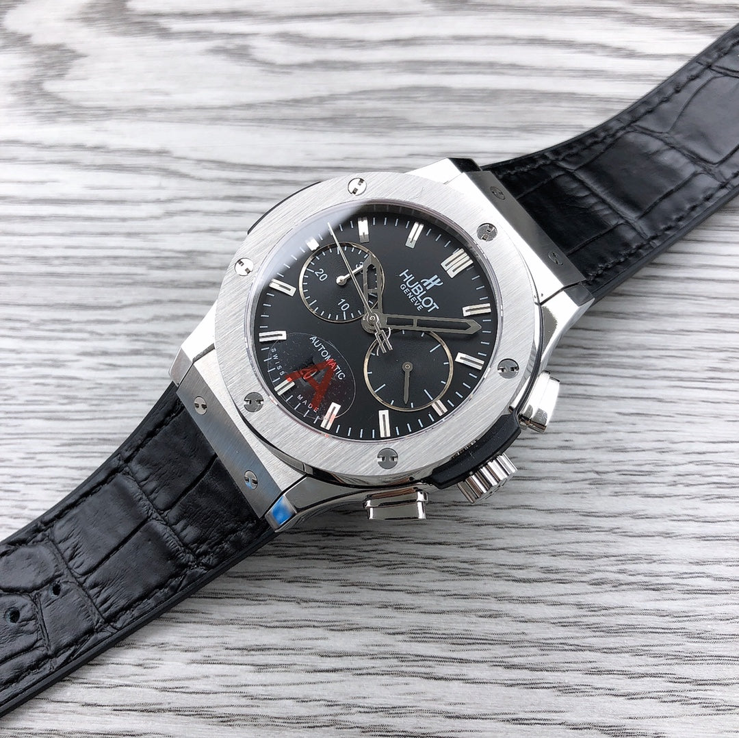 CLASSSIC FUSION 45 CHRONOGRAPH STEEL BLACK DIAL