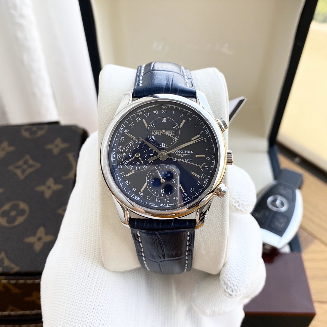 MASTER COLLECTION CHRONOGRAPH MOON LEATHER