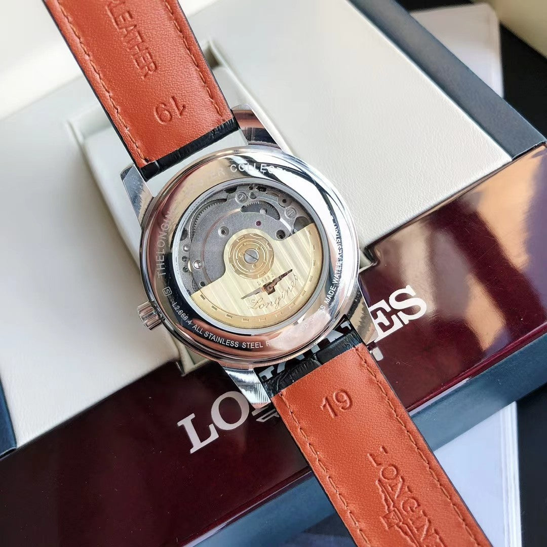 CONQUEST STEEL CASE WHITE DIAL GOLD NUMERAL