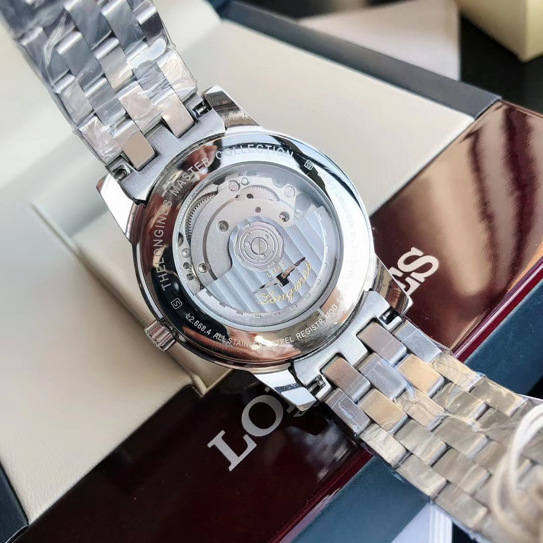 CONQUEST STAINLESS STEEL WHITE DIAL