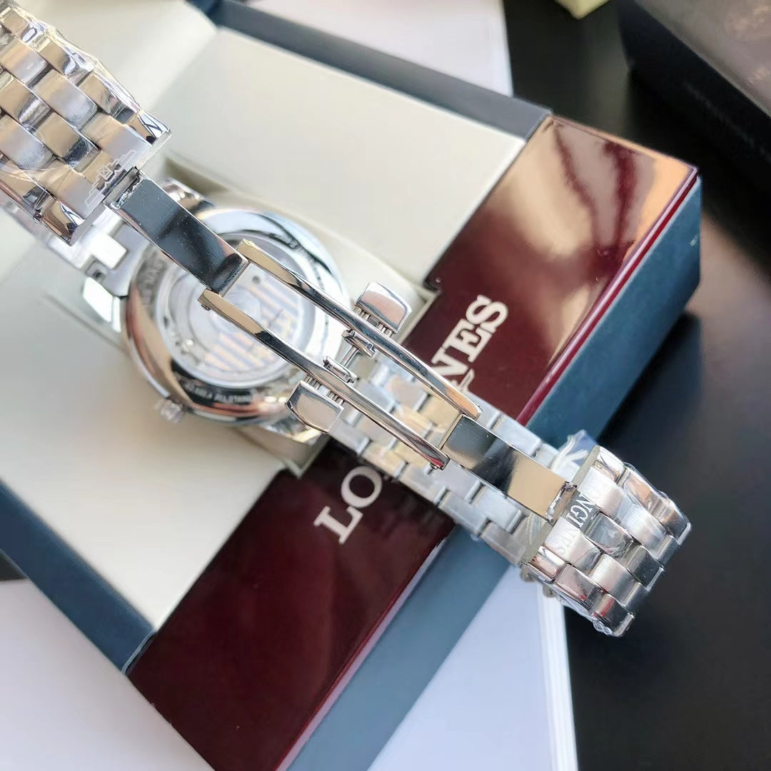 CONQUEST STAINLESS STEEL WHITE DIAL