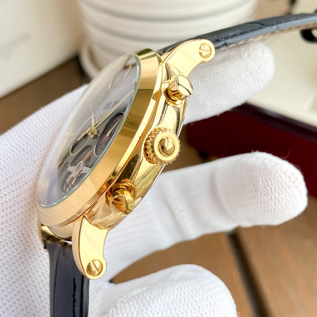 PATEK ANNUAL CALENDAR 42MM TOURBILLON LEATHER STRAP