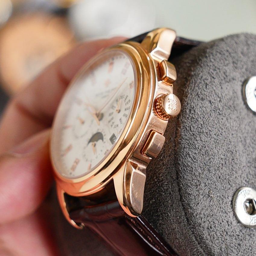 PATEK ANNUAL CALENDAR 42MM MOONPHASE LEATHER STRAP