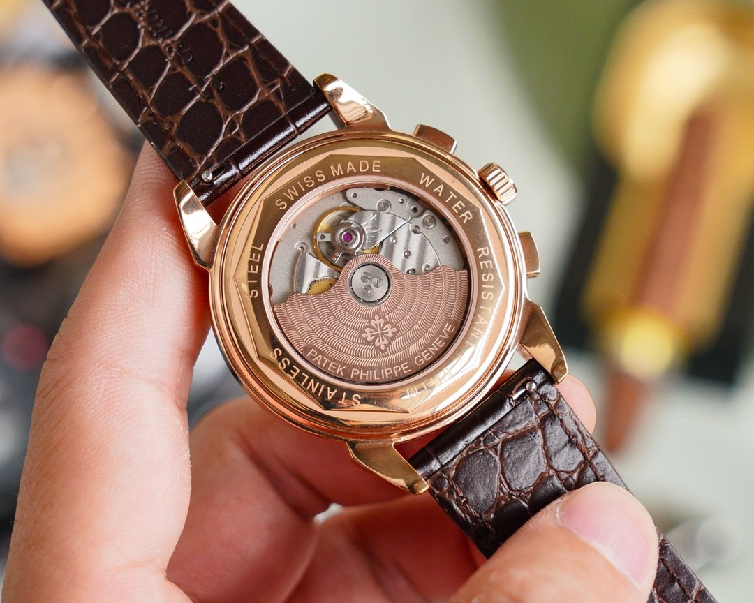 PATEK ANNUAL CALENDAR 42MM MOONPHASE LEATHER STRAP