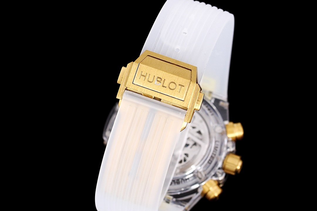 BIG BANG UNICO 42 SAPPHIRE YELLOW DIAL WHITE BRACELET