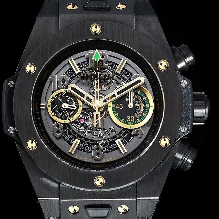 BIG BANG UNICO 42 ALL BLACK GOLD HAND SKELETON