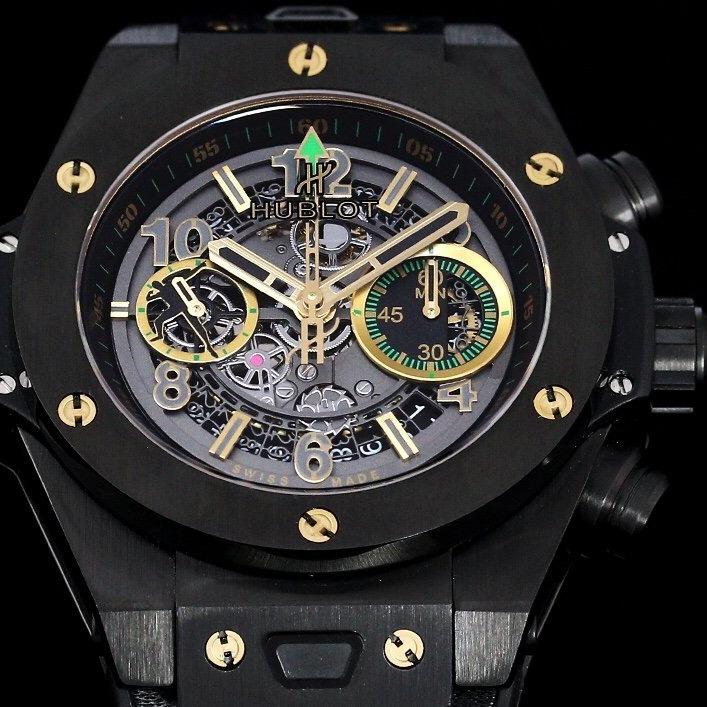 BIG BANG UNICO 42 ALL BLACK GOLD HAND SKELETON