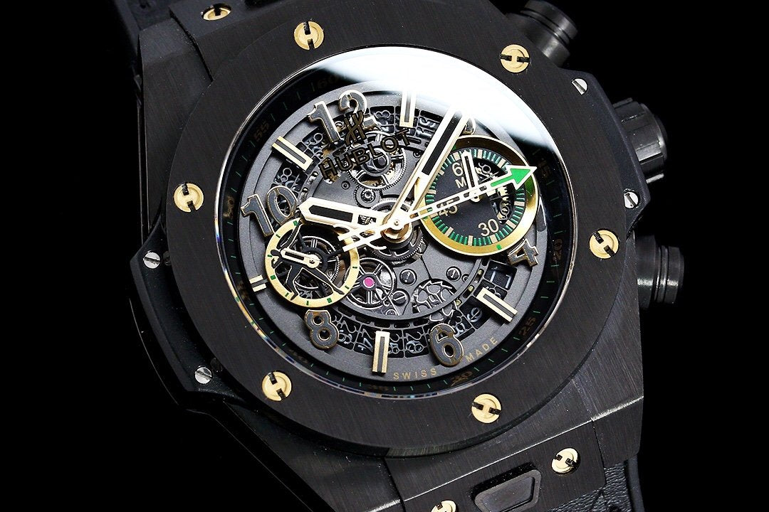 BIG BANG UNICO 42 ALL BLACK GOLD HAND SKELETON