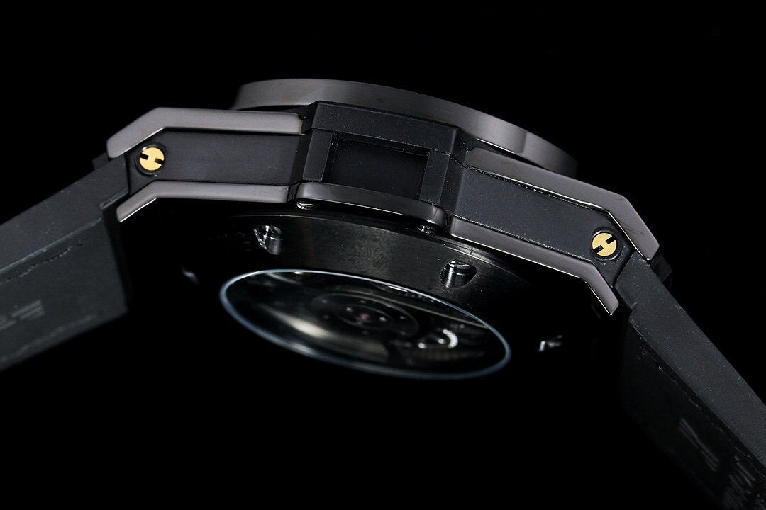 BIG BANG UNICO 42 ALL BLACK GOLD HAND SKELETON