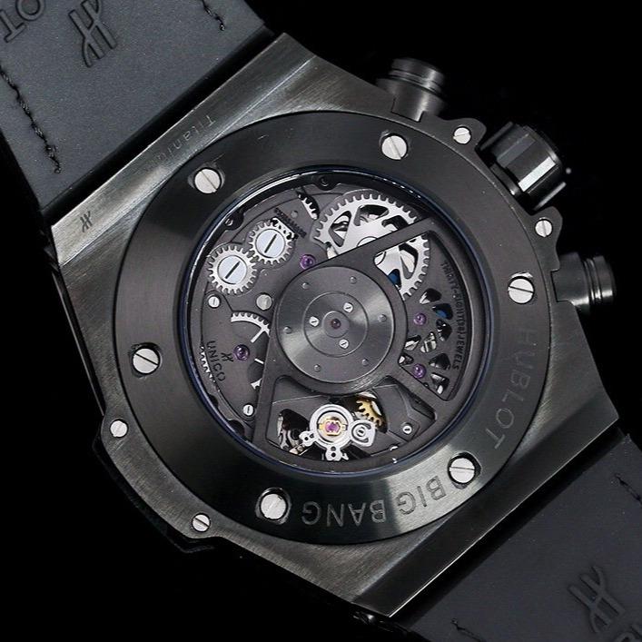 BIG BANG UNICO 42 ALL BLACK GOLD HAND SKELETON