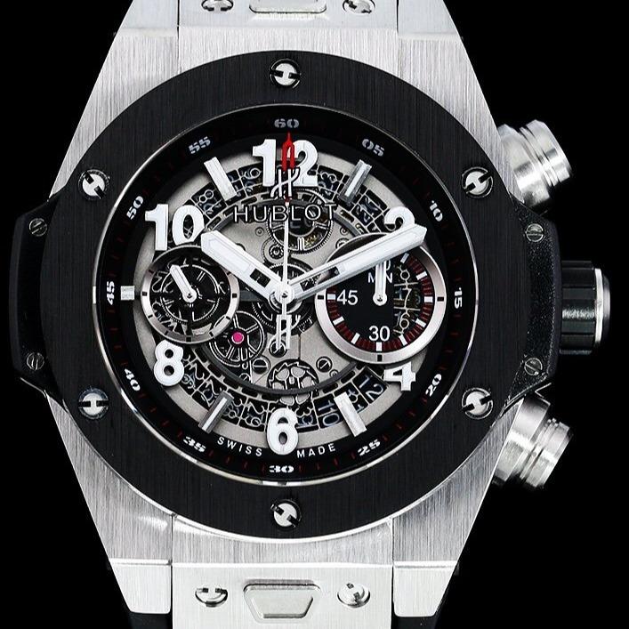BIG BANG UNICO 42 BLACK CASE SILVER BEZEL SKELETON