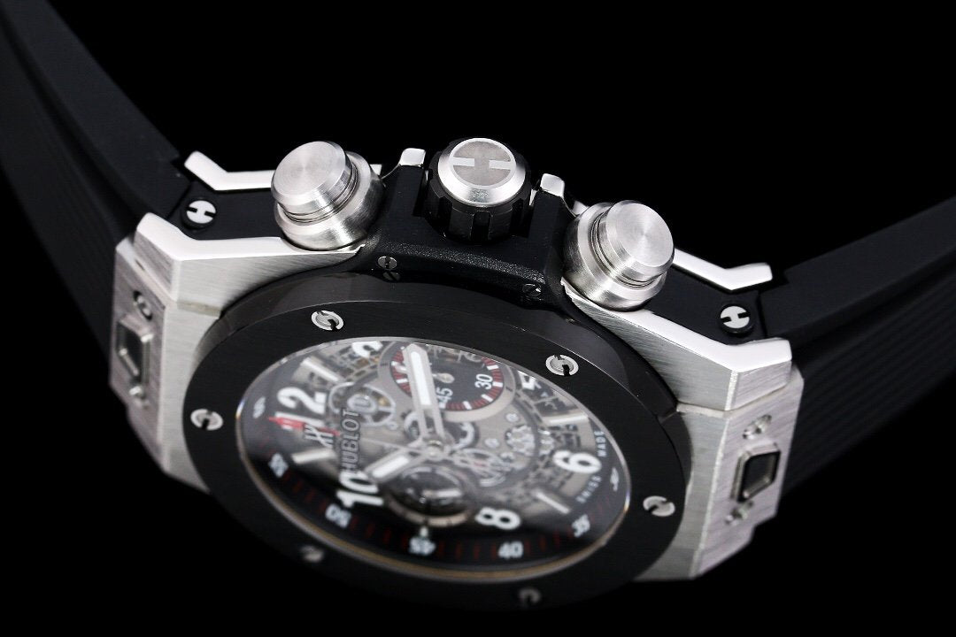 BIG BANG UNICO 42 BLACK CASE SILVER BEZEL SKELETON