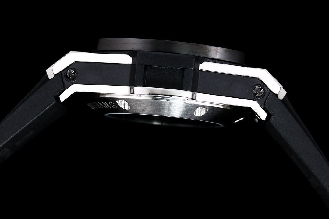 BIG BANG UNICO 42 BLACK CASE SILVER BEZEL SKELETON