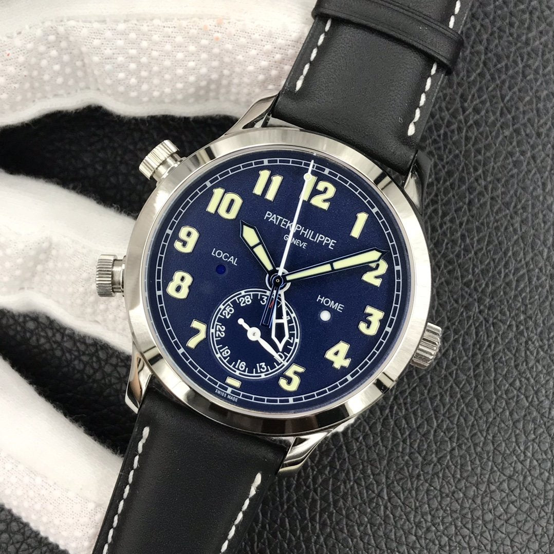 Patek Philippe Calatrava Pilot Travel Time Blue Dial