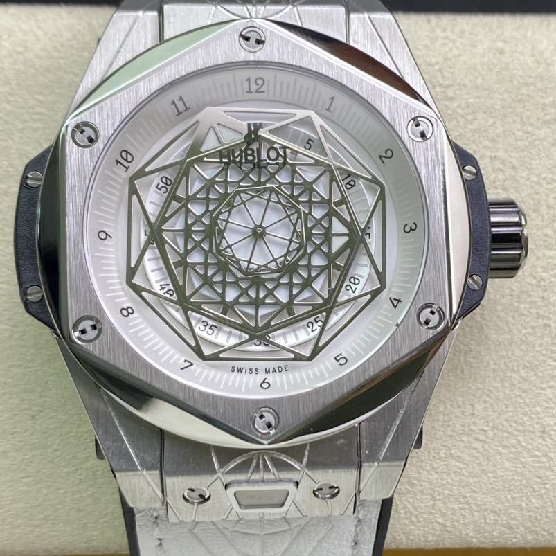 BIG BANG UNICO SANG BLEU 42 TITANIUM WHITE DIAL