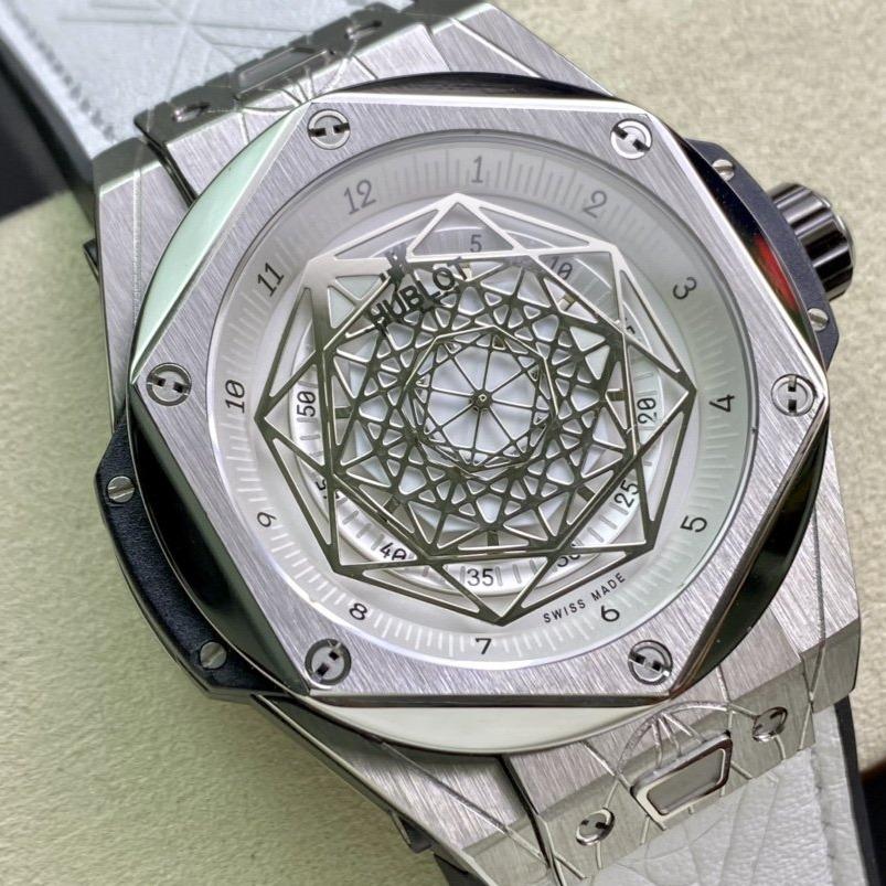 BIG BANG UNICO SANG BLEU 42 TITANIUM WHITE DIAL