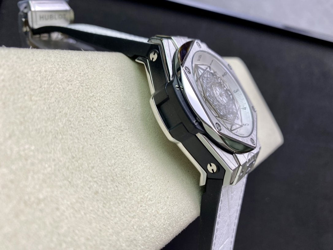 BIG BANG UNICO SANG BLEU 42 TITANIUM WHITE DIAL