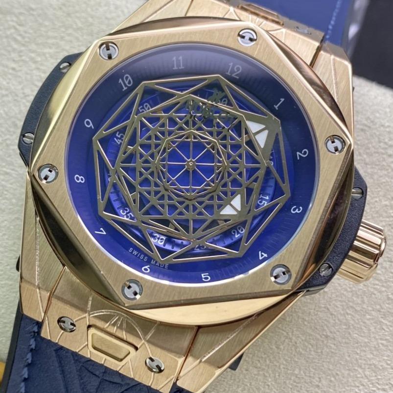 BIG BANG UNICO SANG BLEU 42 GOLD BLUE DIAL