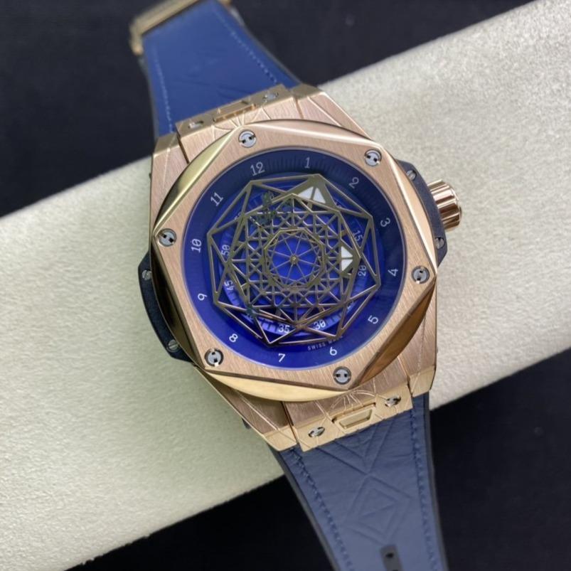BIG BANG UNICO SANG BLEU 42 GOLD BLUE DIAL