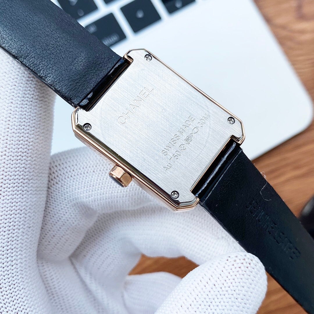 BOY-FRIEND QUARTZ SECOND TIME LEATHER STRAP