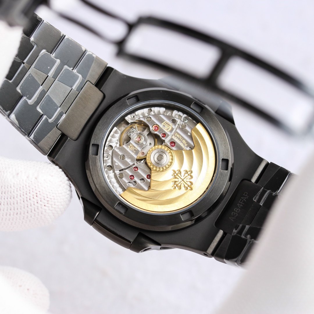 PATEK NAUTILUS 5711 CUSTOM ALL BLACK BLUE DIAL
