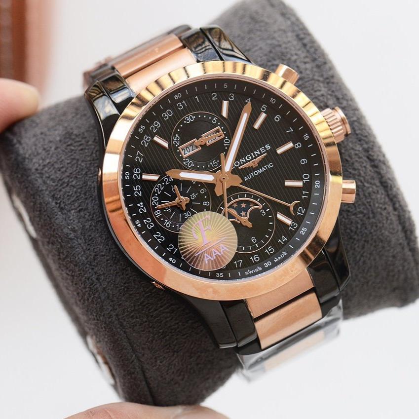 LONGINES ANNUAL CALENDAR BLACK GOLD