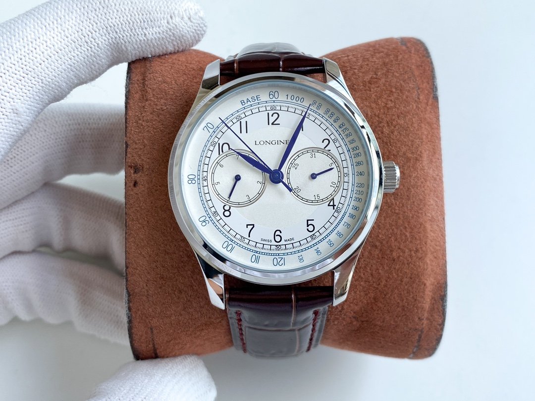 LONGINES 40MM STEEL DAY-DATE LEATHER