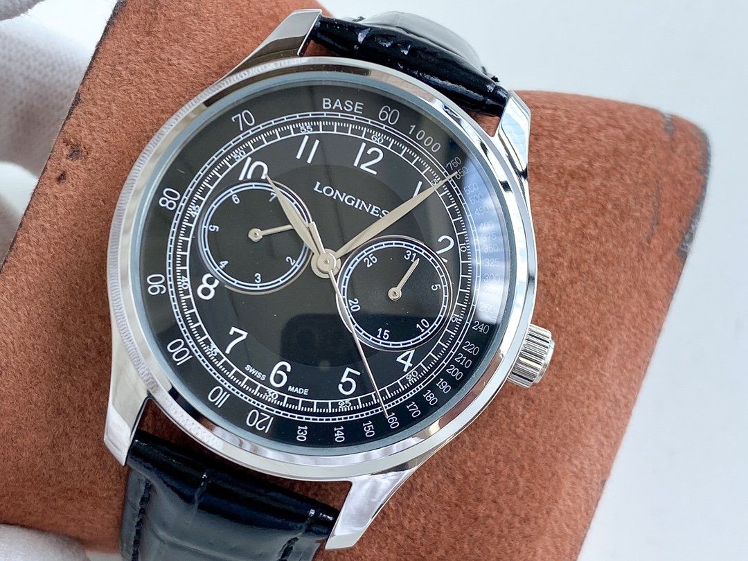 LONGINES 40MM STEEL DAY-DATE LEATHER