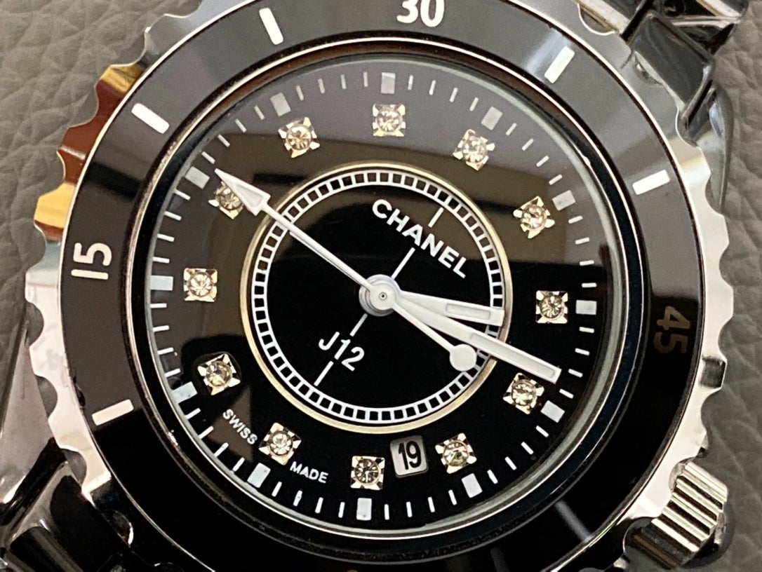 J12 38MM QUARTZ BLACK CERAMIC DIAMOND NUMERALS
