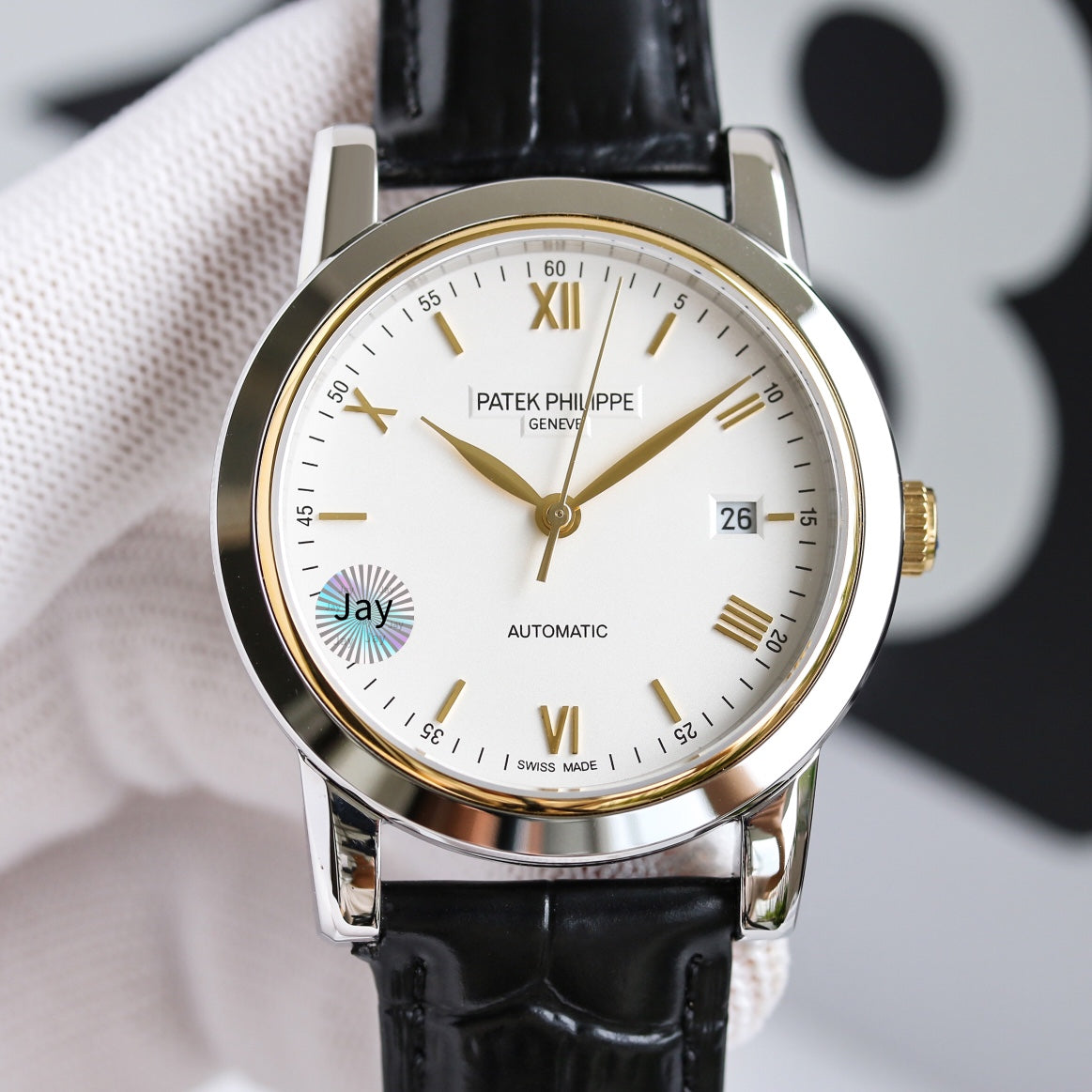 PATEK CALATRAVA 40MM DATE STEEL CASE WHITE DIAL