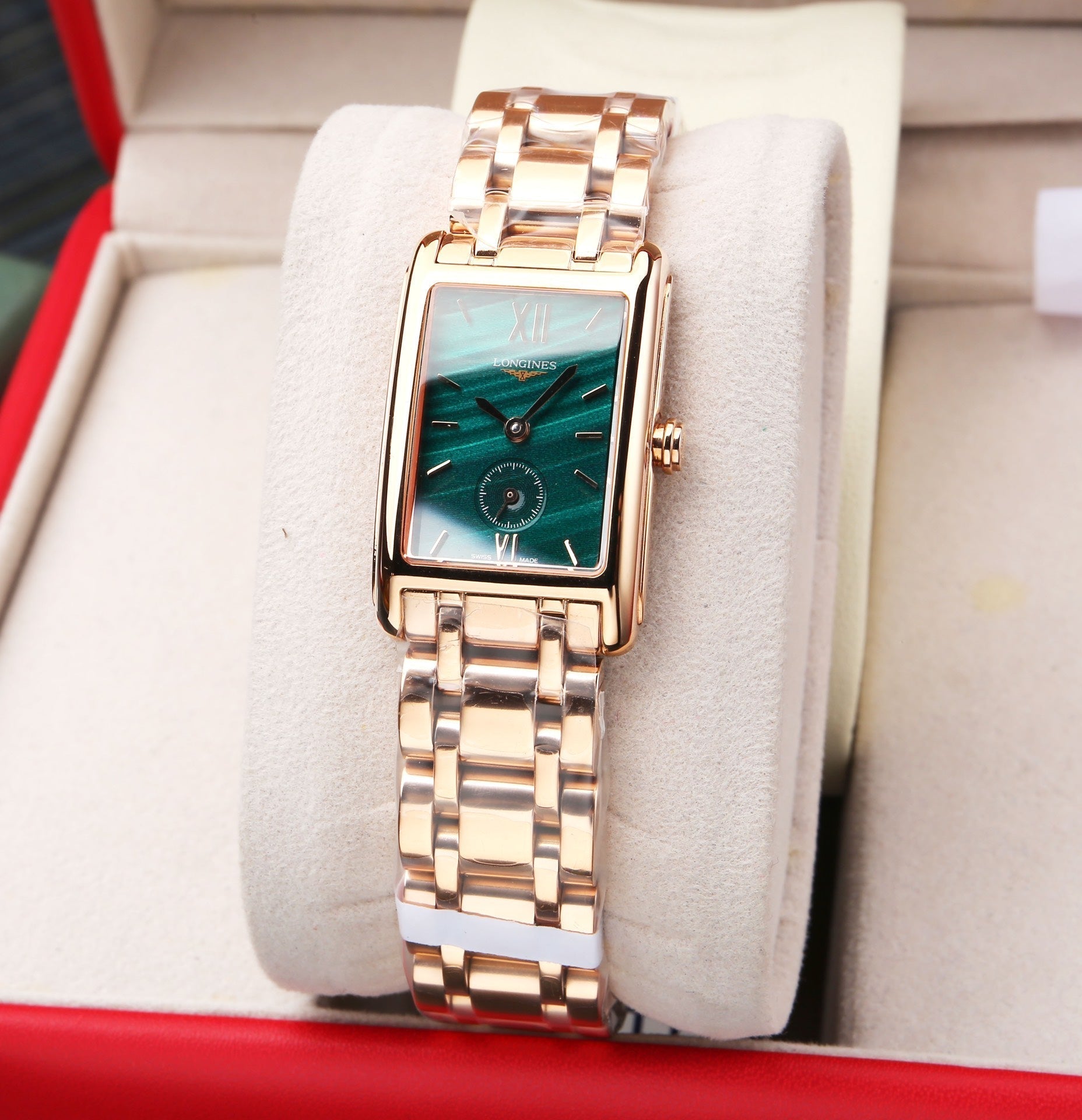DOLCEVITA 20MM QUARTZ ROSE GOLD MALACHITE DIAL