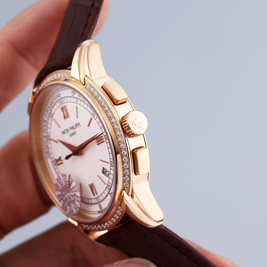 PATEK CHRONOGRAPH ROSE GOLD CASE 5975 WHITE DIAL