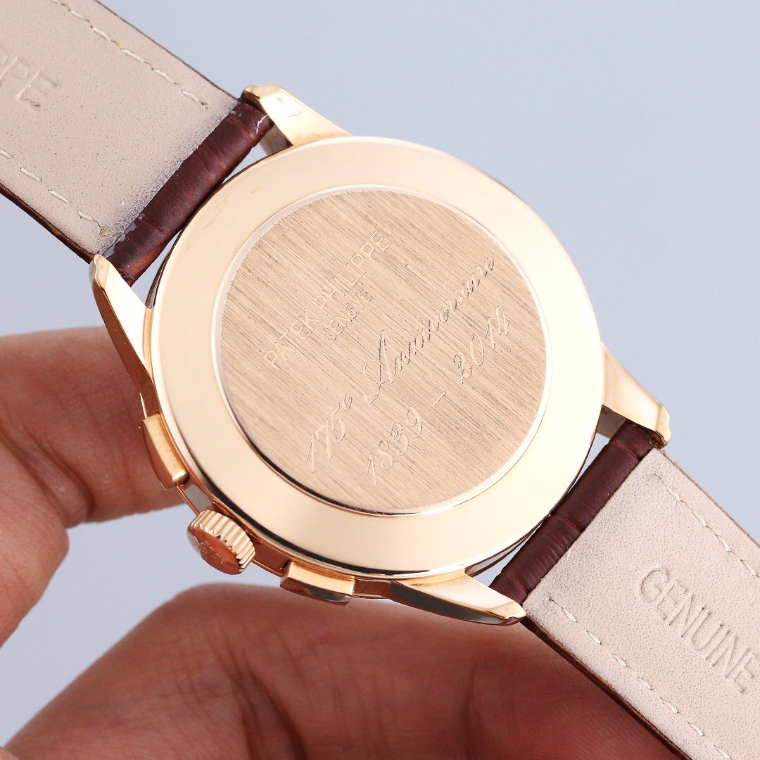 PATEK CHRONOGRAPH ROSE GOLD CASE 5975 WHITE DIAL