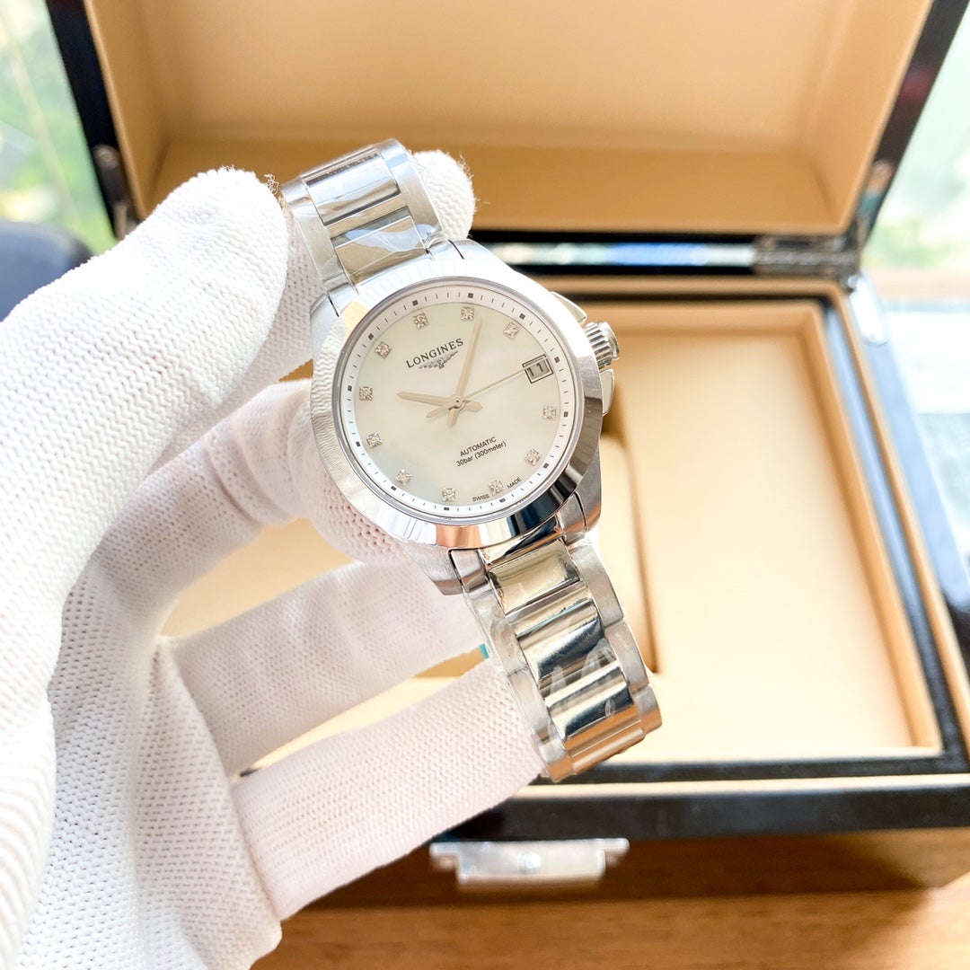 RECORD 32MM AUTOMATIC STAINLESS STEEL MOP DIAL