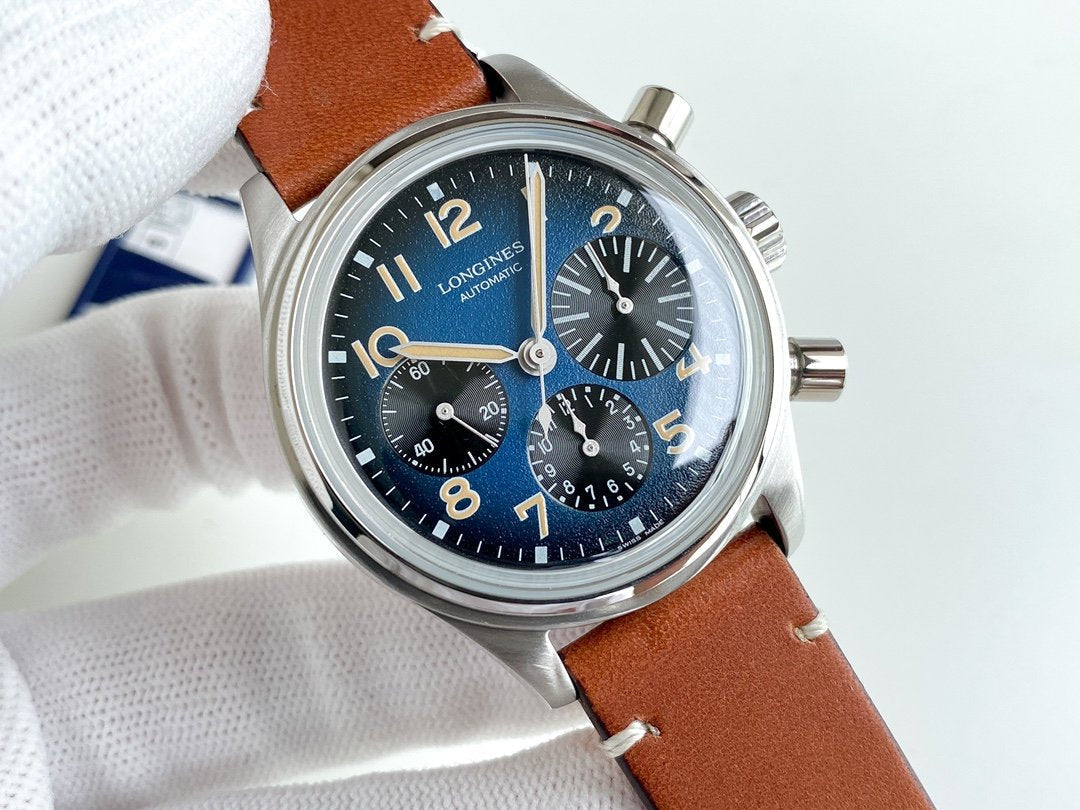 HERITAGE AVIGATION BIGEYE 41MM CHRONOGRAPH BLUE DIAL