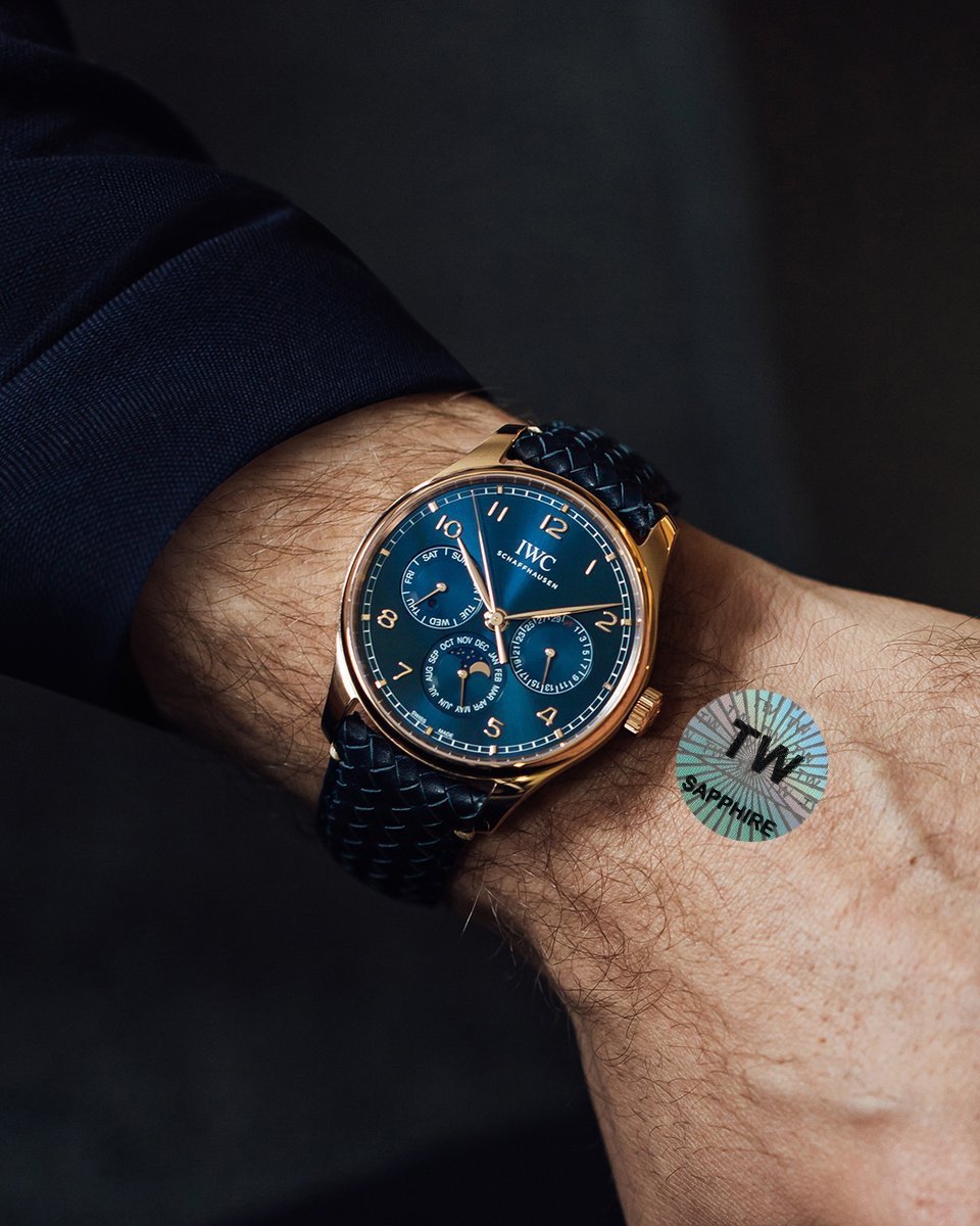 PORTUGUESE PERPETUAL ANNUAL CALENDAR 43MM ROSE GOLD BLUE DIAL