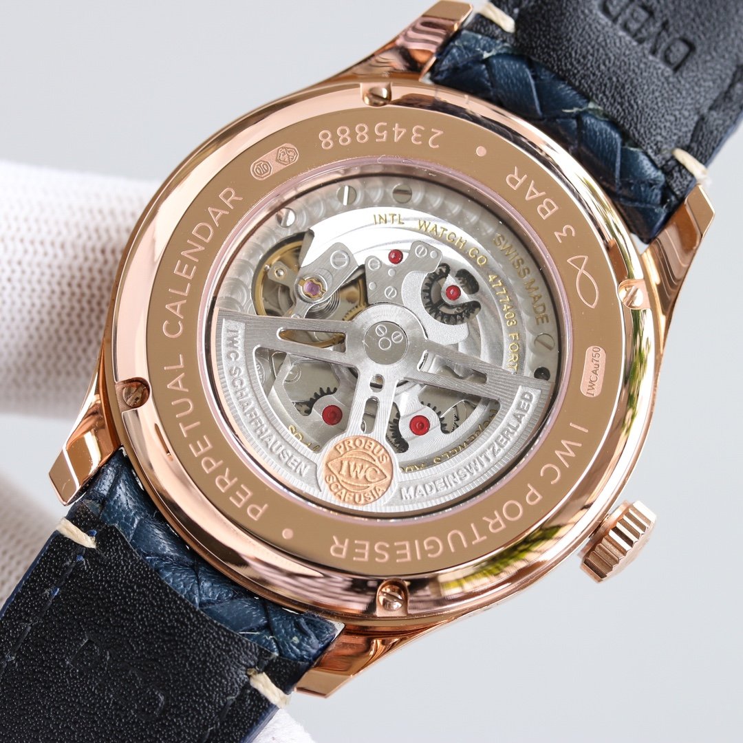 PORTUGUESE PERPETUAL ANNUAL CALENDAR 43MM ROSE GOLD BLUE DIAL